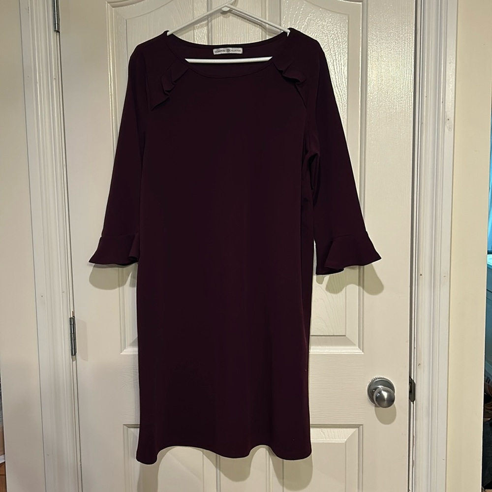 Burgundy sheath dress